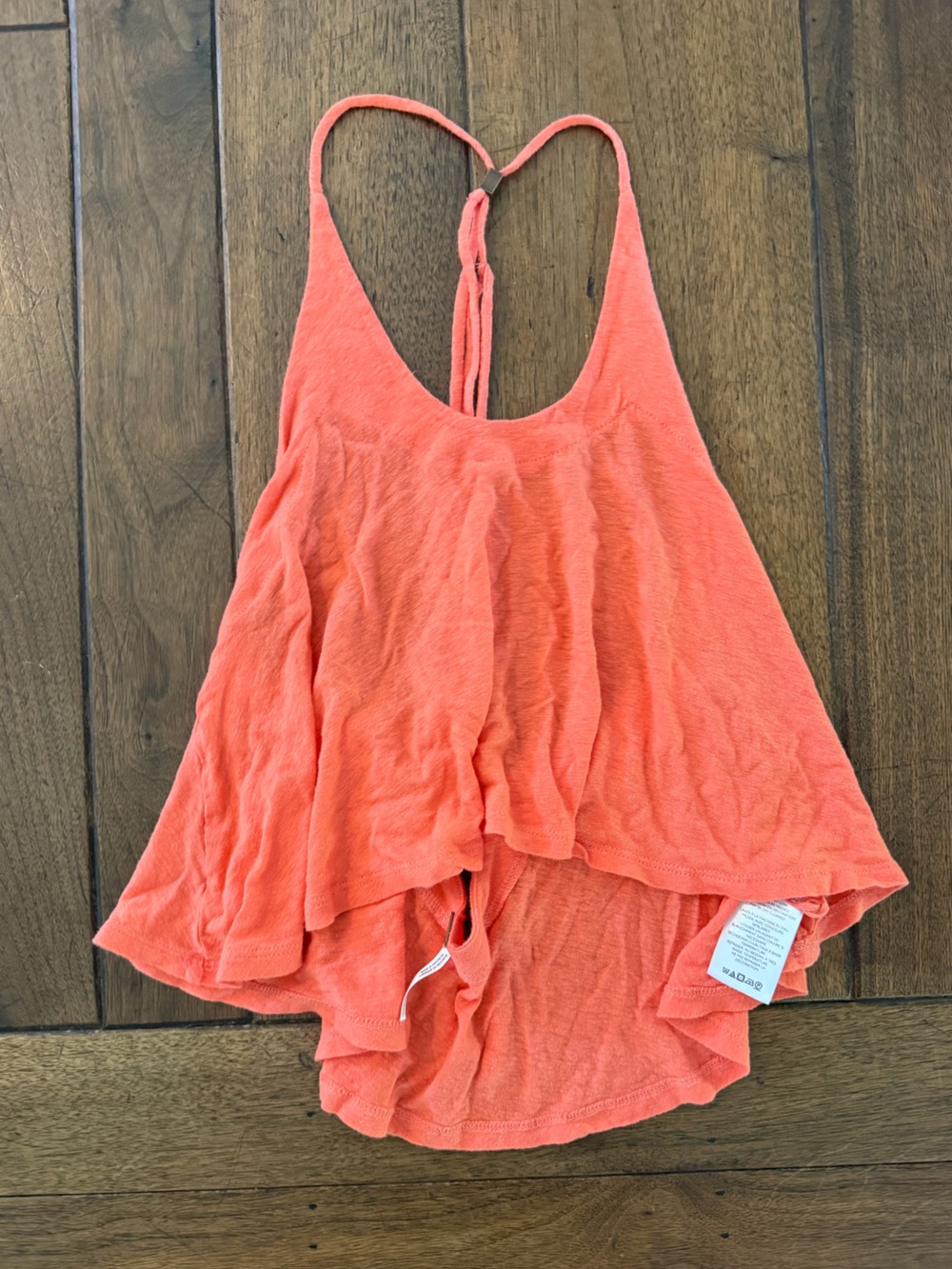 Free People Coral Layered Racerback Tank